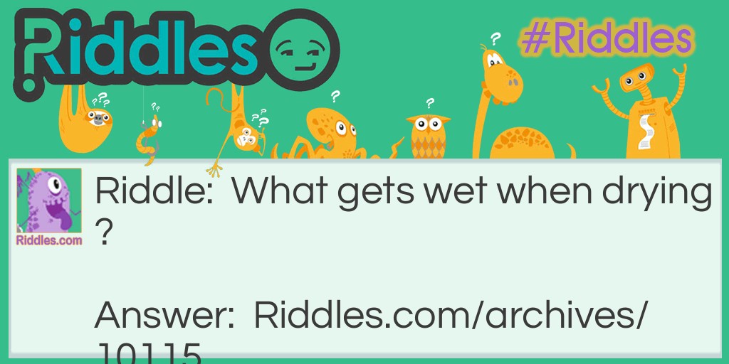 Getting wet Riddle Meme.