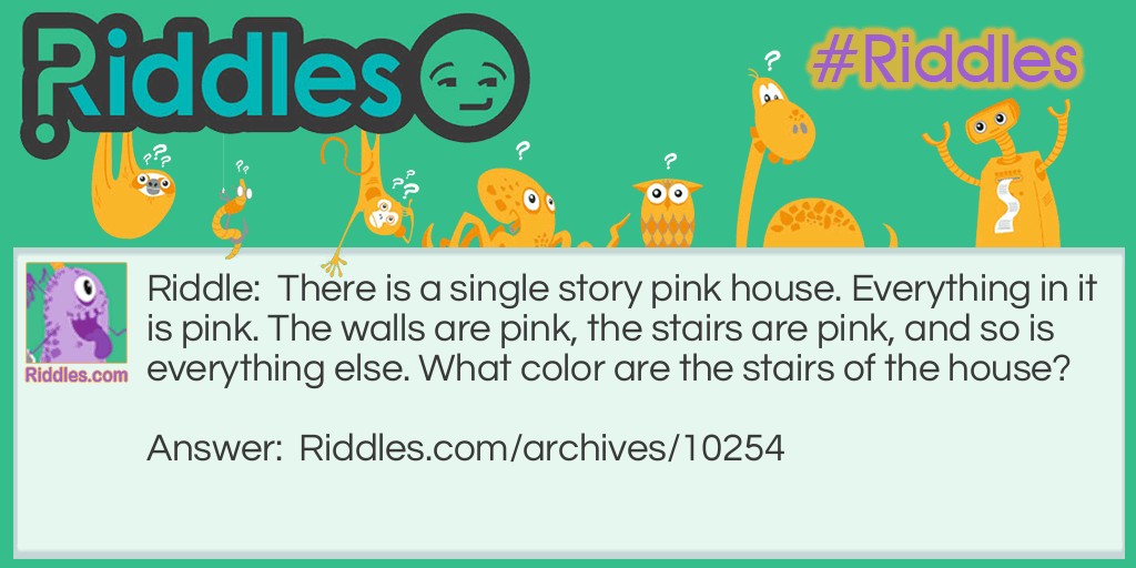 the pink house Riddle Meme.