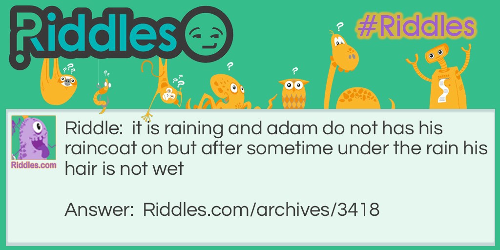 it is raining Riddle Meme.