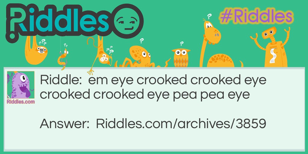 Crooked eye Riddle Meme.