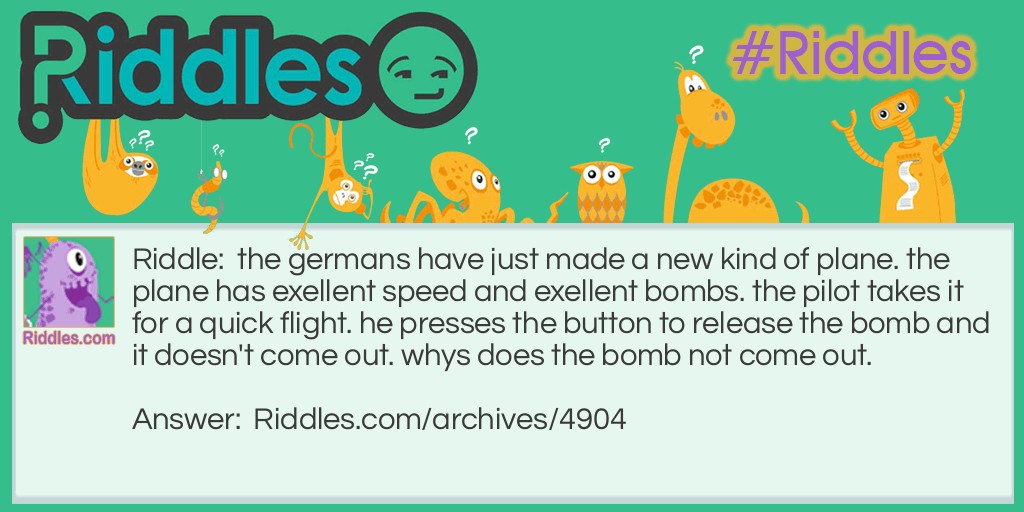 german plane Riddle Meme.