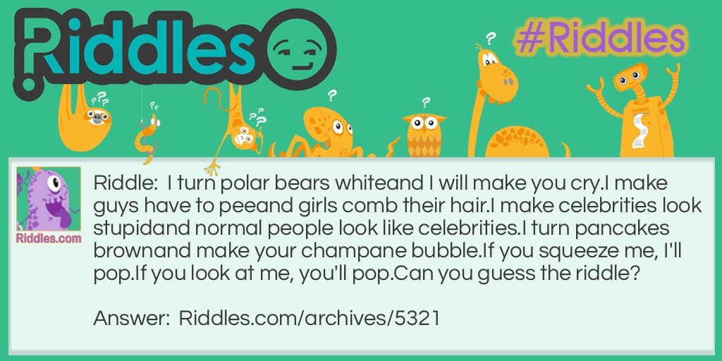 The White Polar Bear Riddle! Riddle Meme.