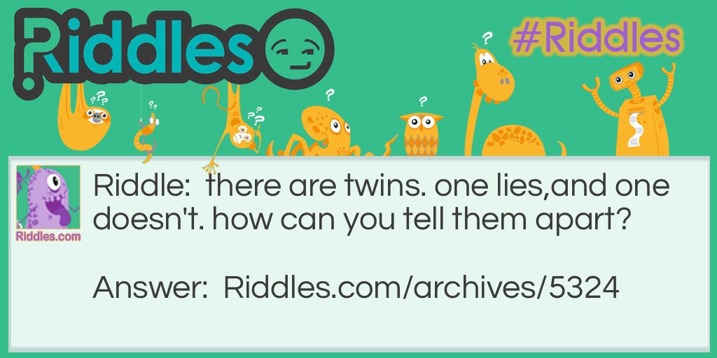 the twins Riddle Meme.