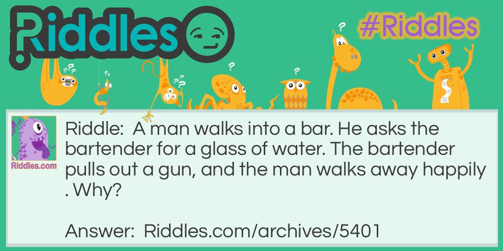 The Bartender Riddle Meme.