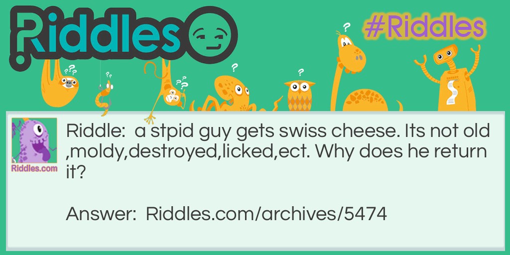 cheese Riddle Meme.