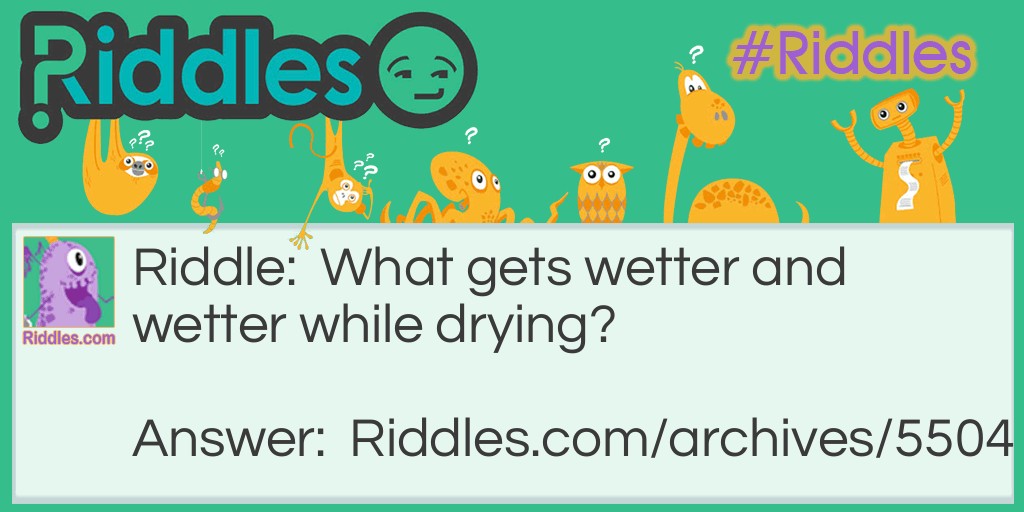 Getting Wet Riddle Meme.