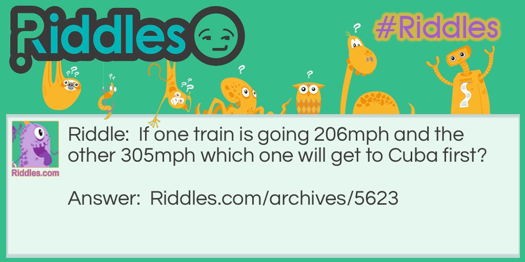 TWO TRAINS Riddle Meme.