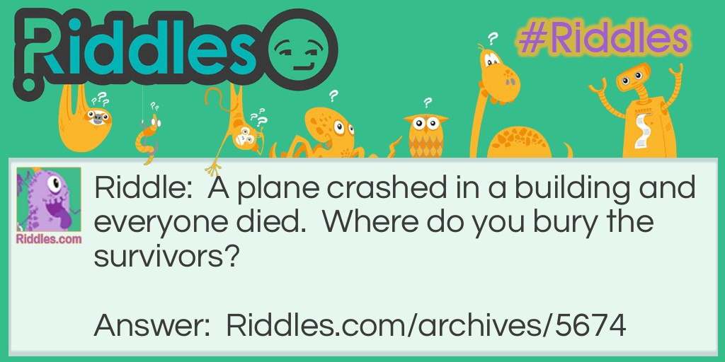 Plane crash Riddle Meme.