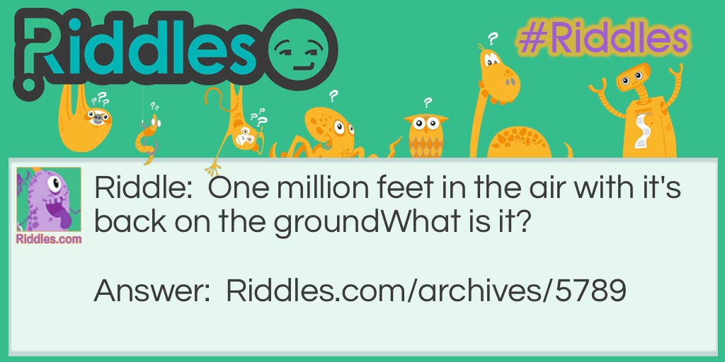 One Million Feet In The Air Riddle Meme.