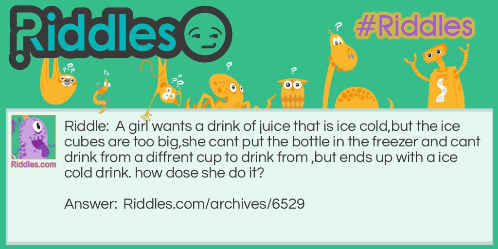 ice cold drink Riddle Meme.