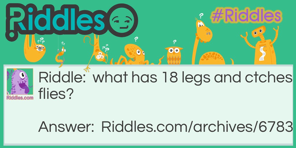 lots of legs Riddle Meme.