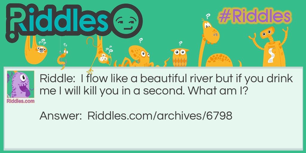 Flow like a river Riddle Meme.