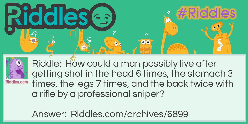 The Man Who Shot Himself Riddle Meme.