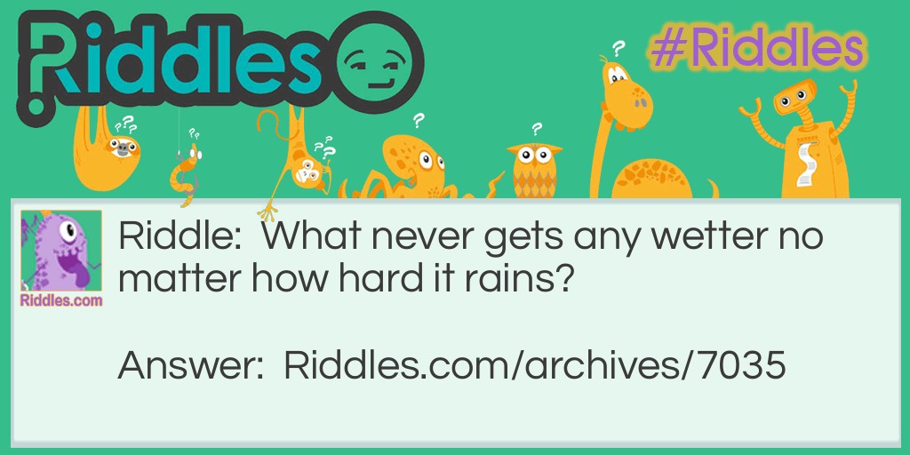 wet Riddle Meme.