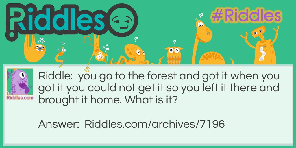 In The Forest Riddle Meme.