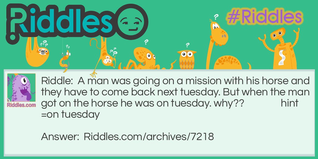 tuesday? Riddle Meme.