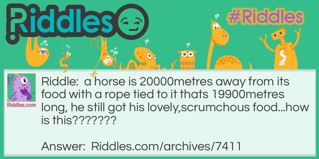 how can the horse get food? Riddle Meme.