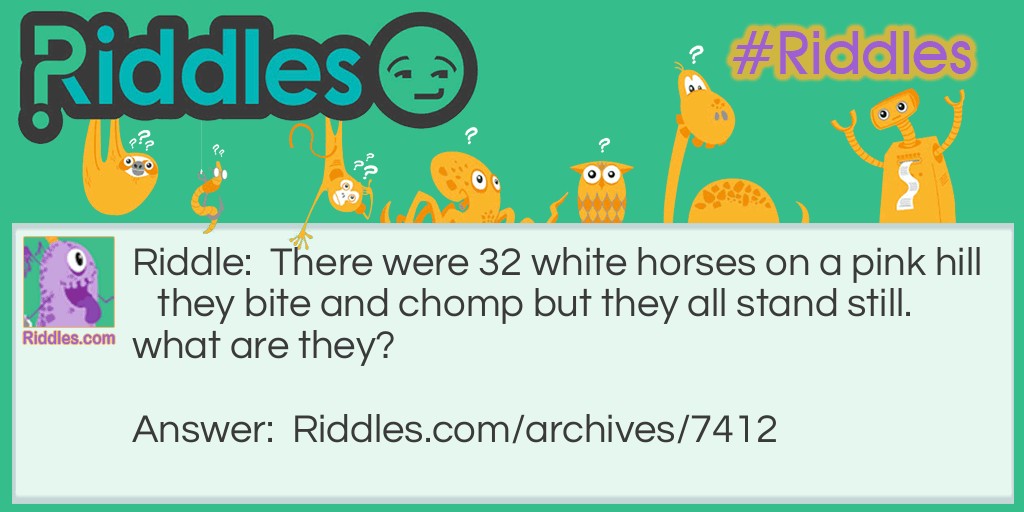 white horses Riddle Meme.