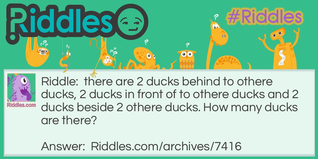 How many ducks Riddle Meme.