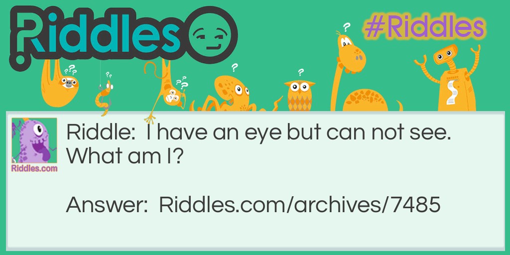 What am eye! Riddle Meme.