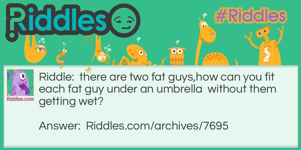 Fat guys Riddle Meme.