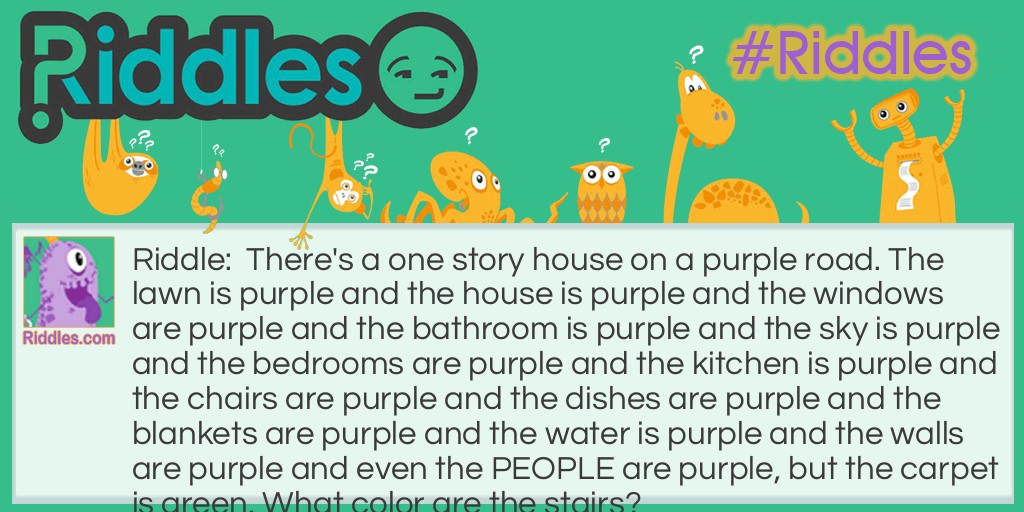 Purple Houses Riddle Meme.