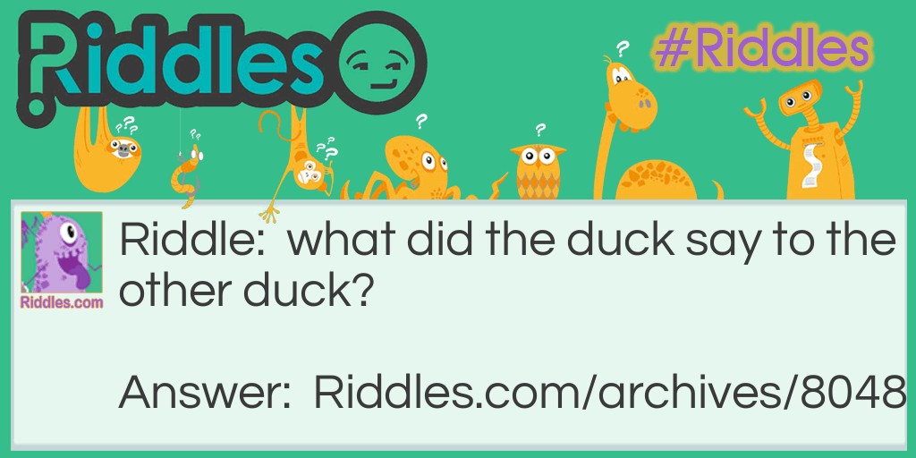 duck Riddle Meme.