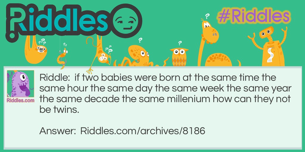 twins Riddle Meme.