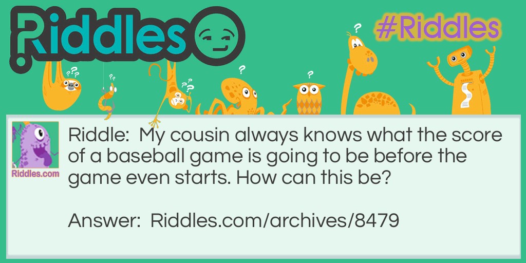 baseball Riddle Meme.