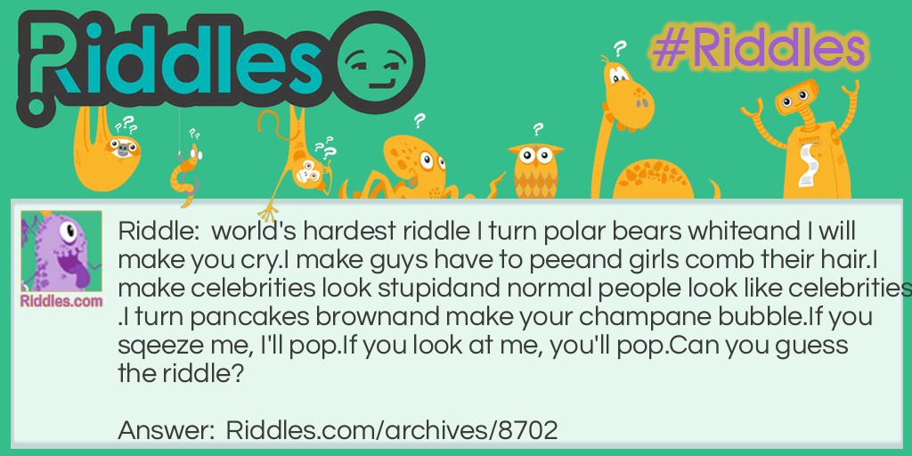 Worlds Hardest Riddle Riddle Meme.