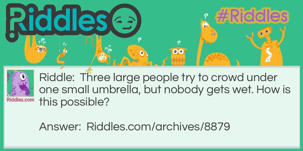 an umbrella Riddle Meme.