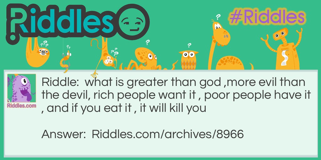  a good thing Riddle Meme.