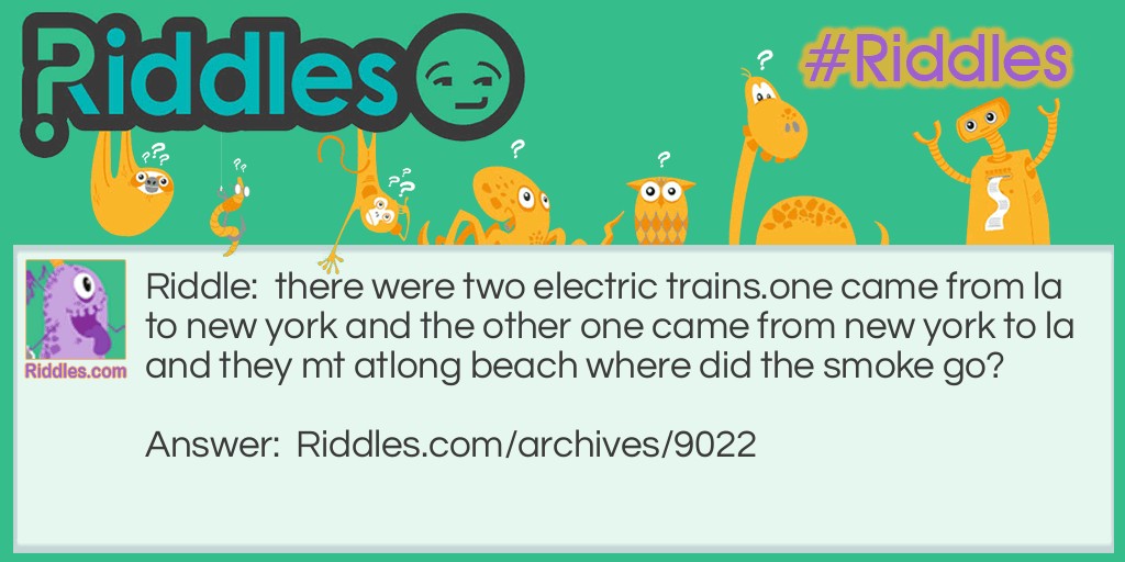 the electric train Riddle Meme.