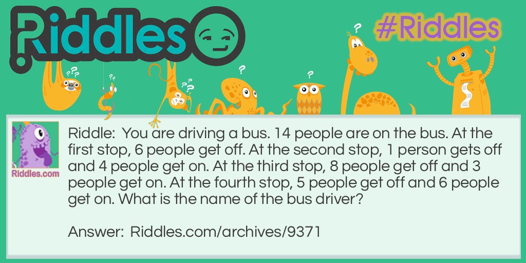 Bus ride Riddle Meme.