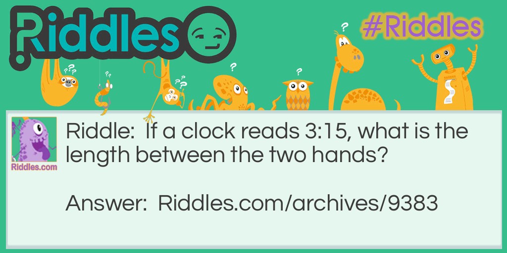 Clock Hands Riddle Meme.