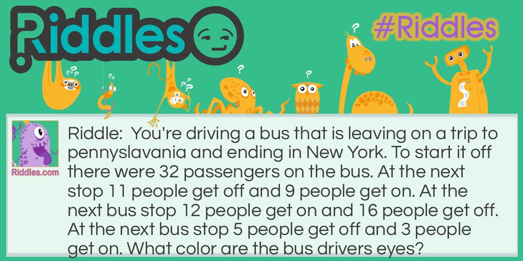 Bus Trip Riddle Meme.