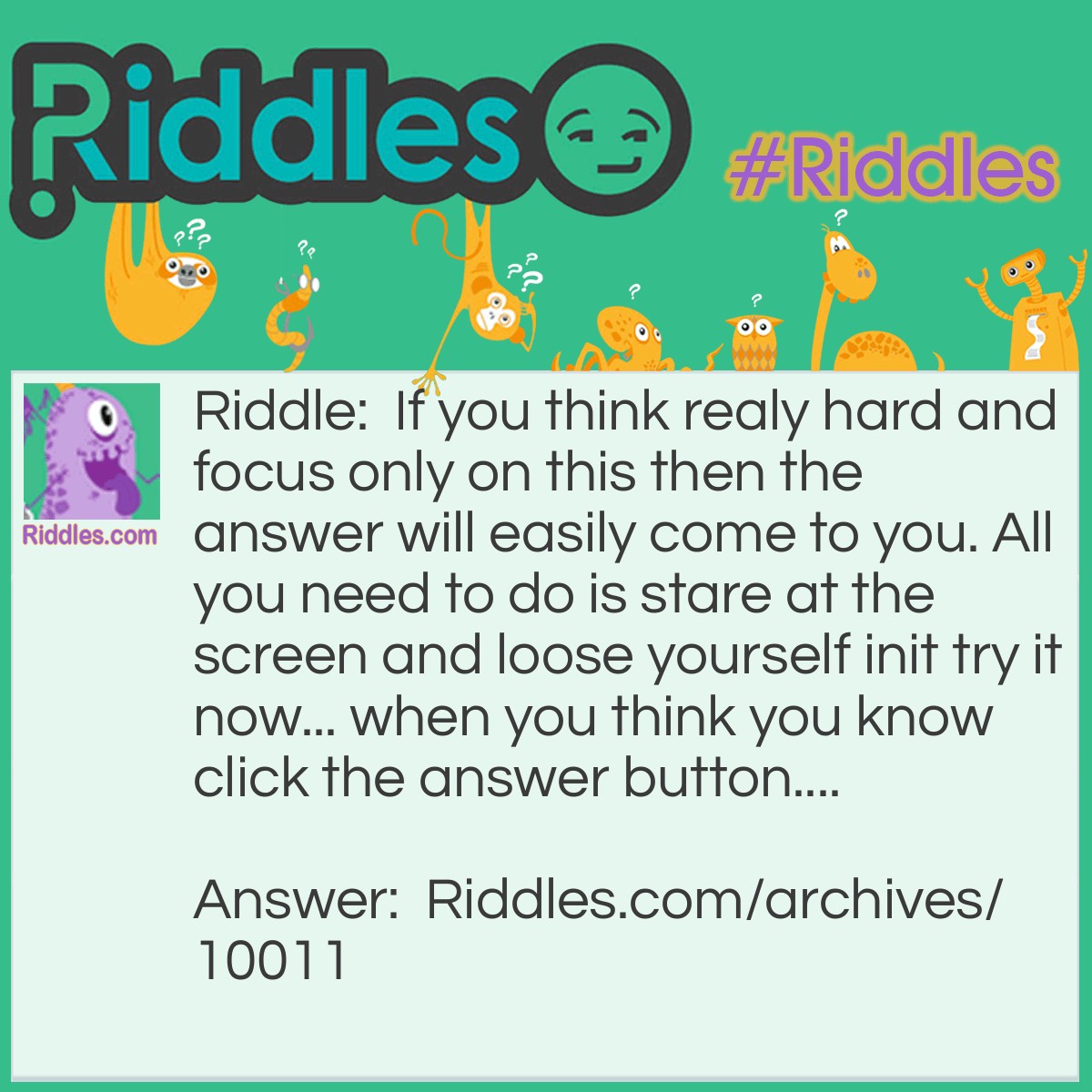 Whats The Answer? - Riddles.com