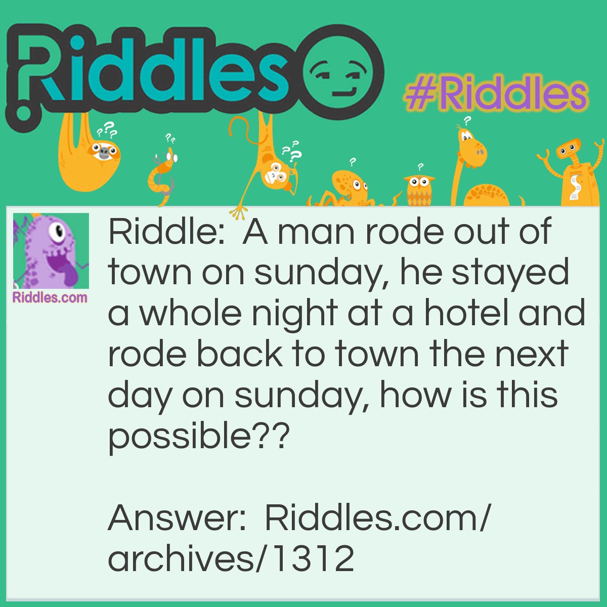 Sunday!! - Riddles.com