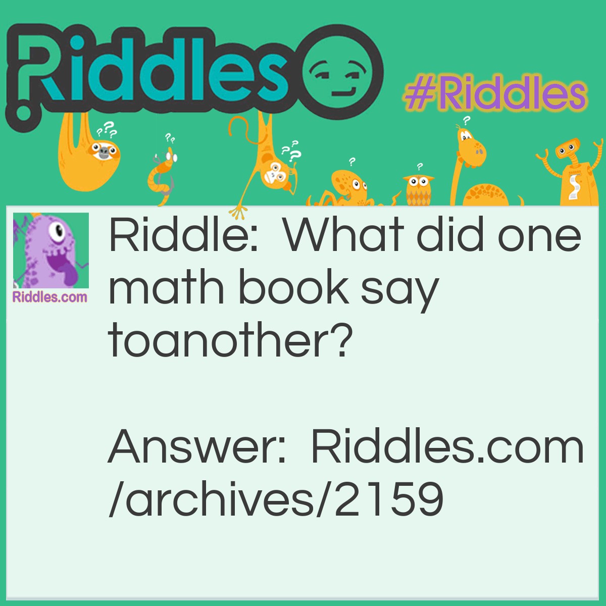 What Did One Math Book - Riddles.com