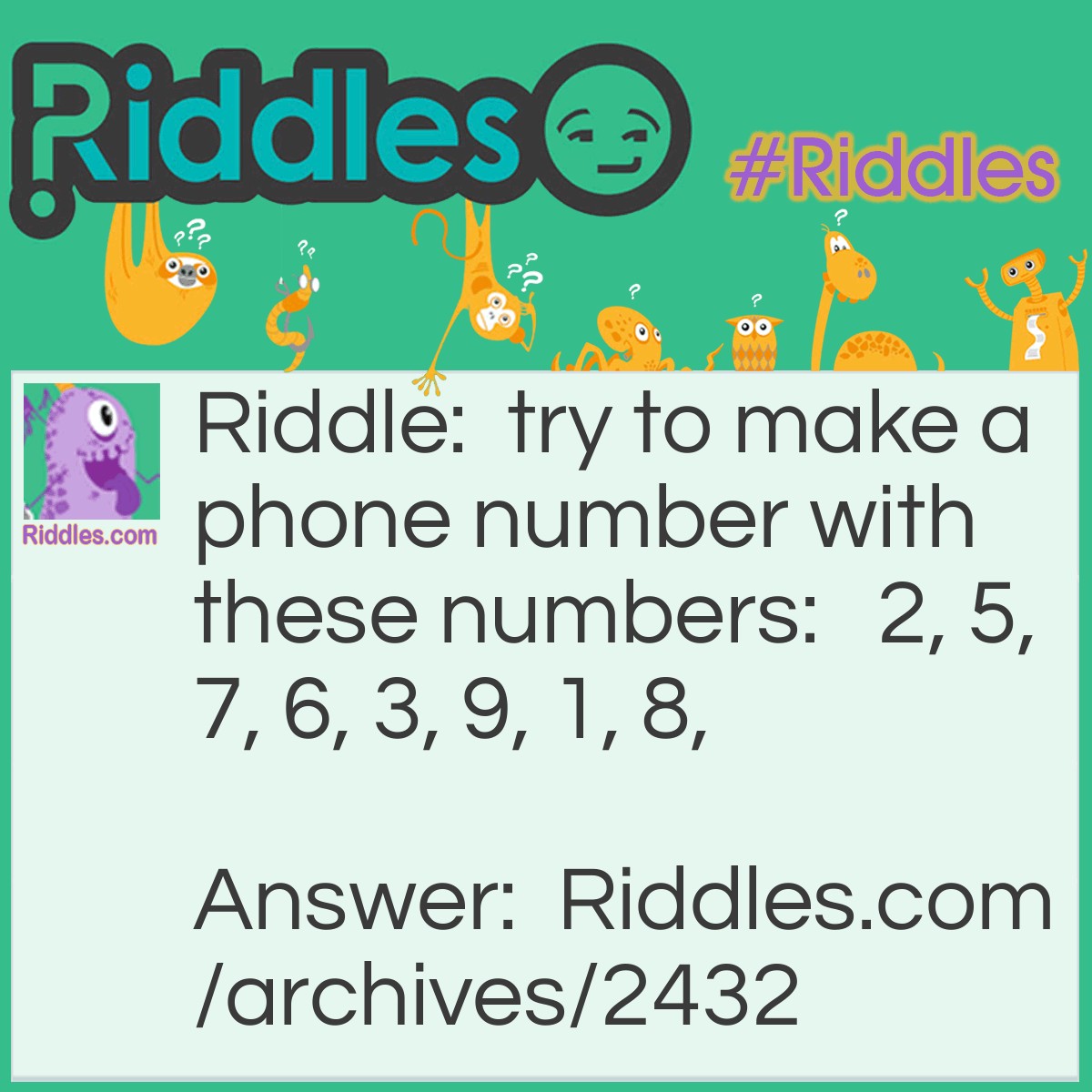 Numbers - Riddles.com