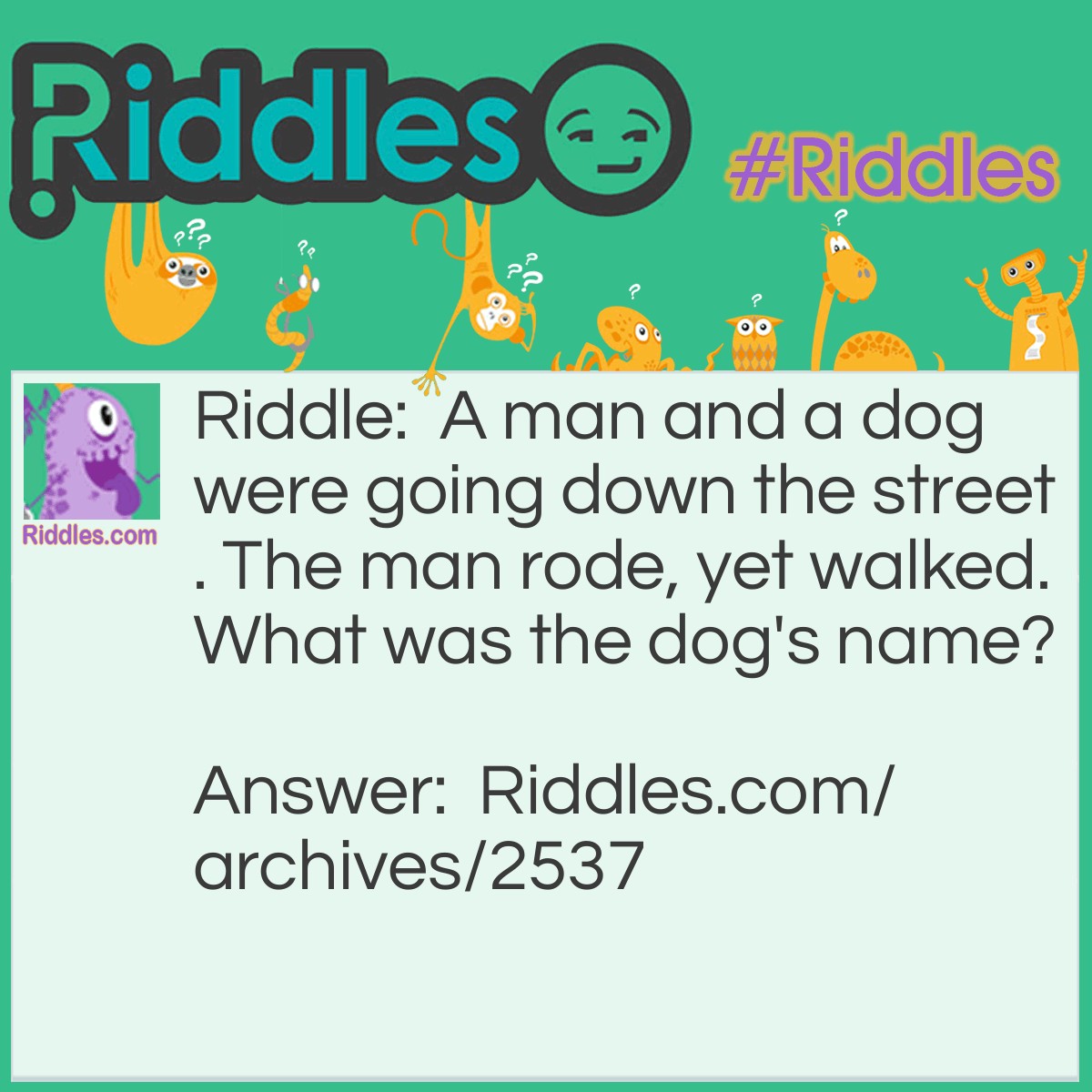 Man And A Dog - Riddles.com