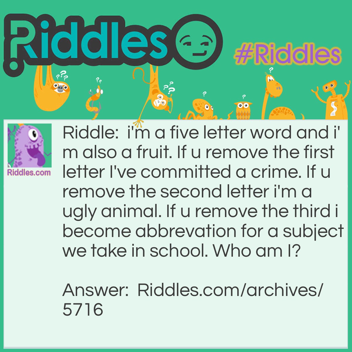 Five Letter Word Riddle Answer