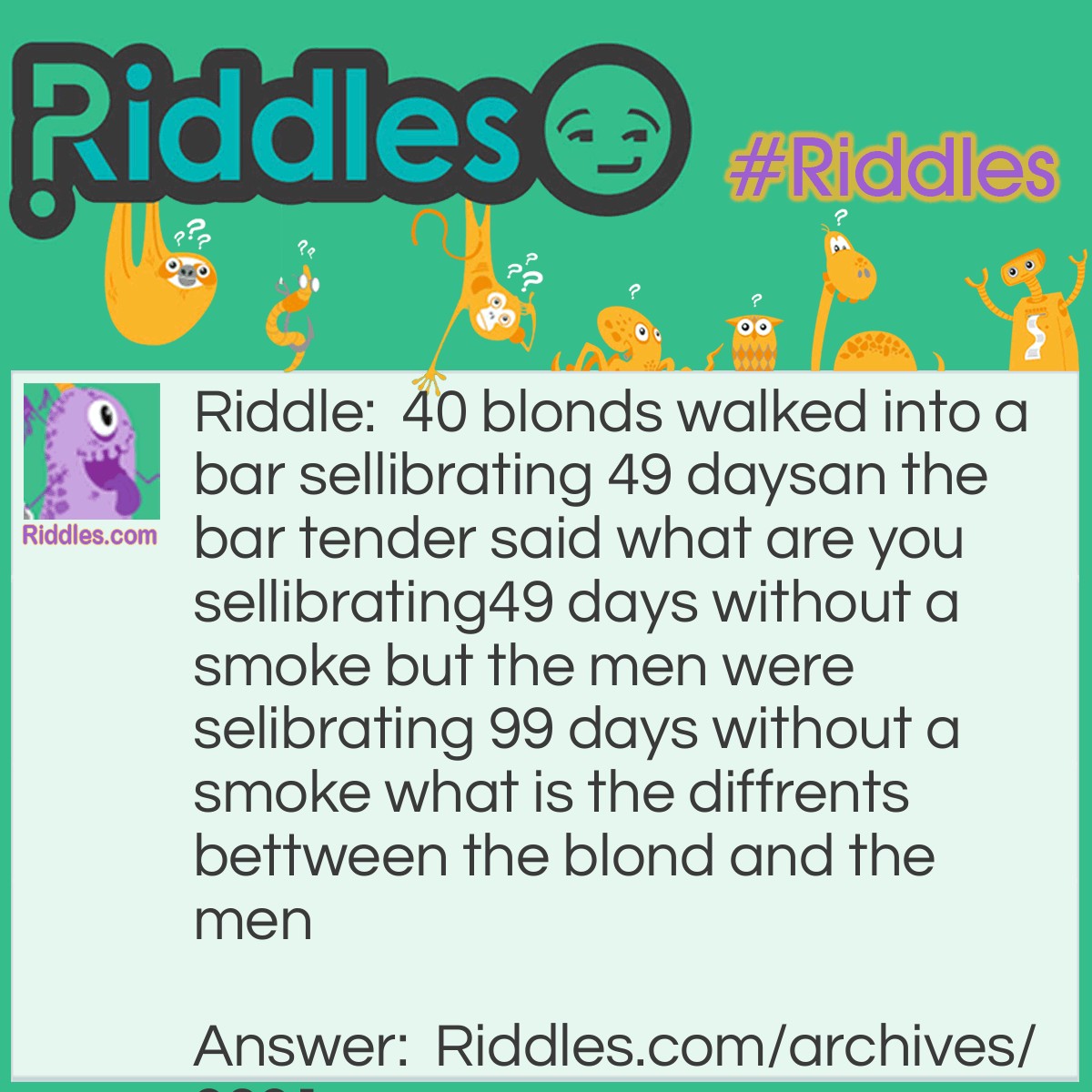 The Blonds And The Men - Riddles.com