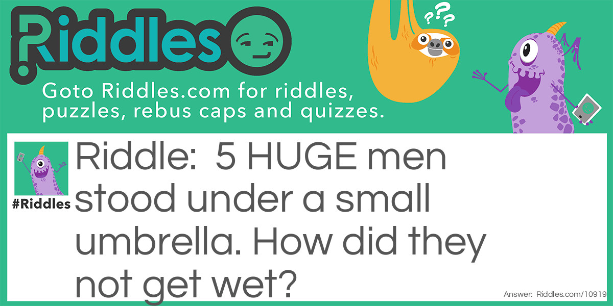  ☔️ Umbrella Phenomenon  Riddle Meme.