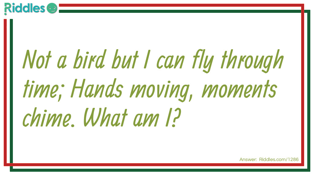 Not a bird but I can fly through time; Hands moving, moments chime. What am I?