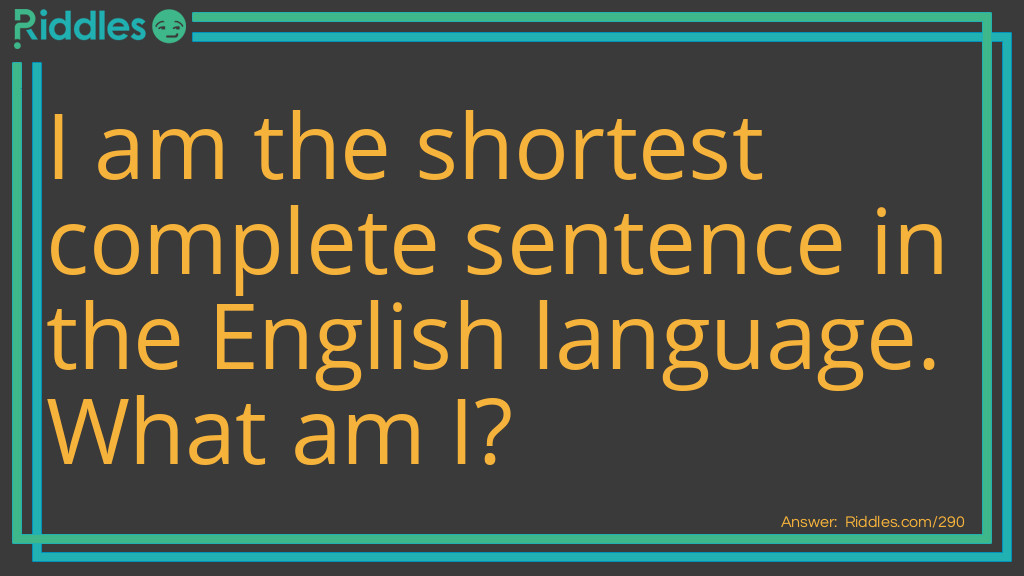 Shortest Sentence Riddle And Answer Riddles