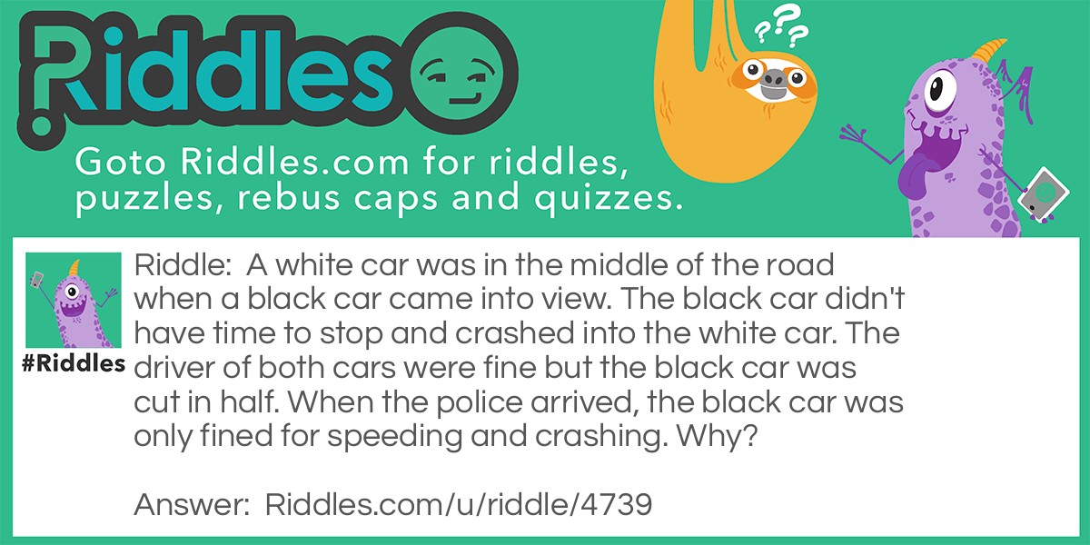 The mysterious black car Riddle Meme.