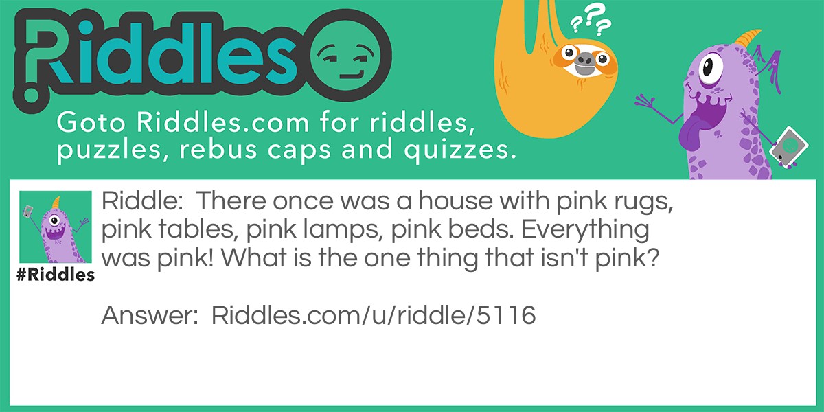 Pink House? Riddle Meme.