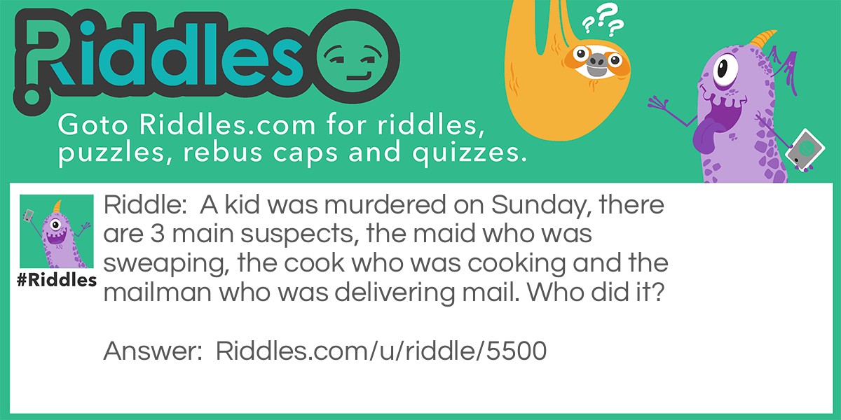 Murder Sunday Riddle Meme.