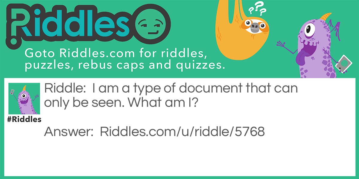 Document types Riddle Meme.